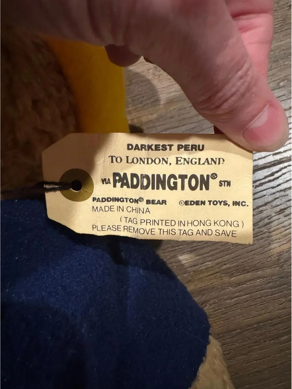 Paddington Bear Stuffed animal by Eden Toys 15”